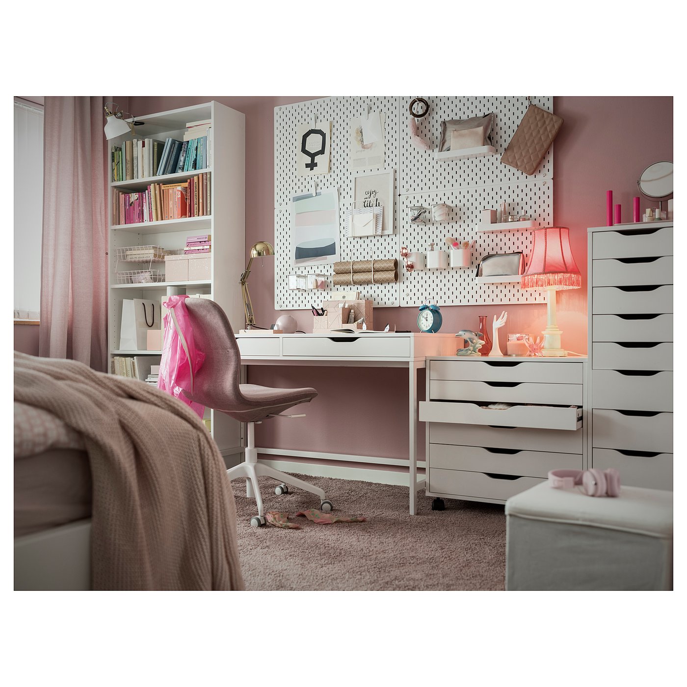 ALEX アレクス デスク, ホワイト, 132x58 cm - IKEA