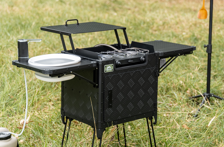 China All-in-One Aluminum Folding Camping Kitchen Box Pro with