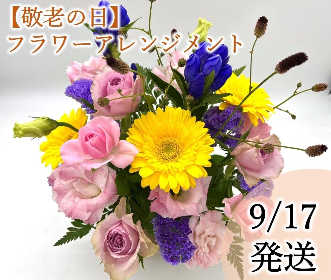 敬老の日】静岡県産のお花 フラワーアレンジメント: しずおか『手しお