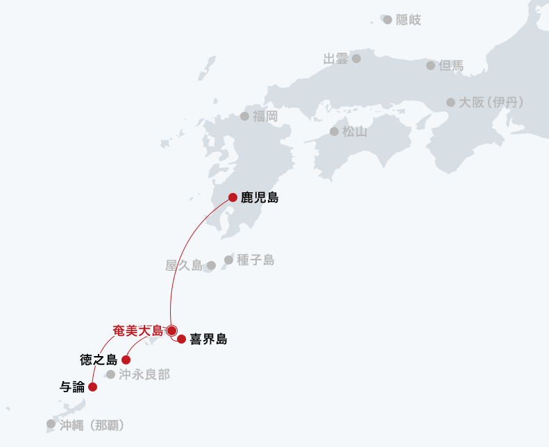 運航路線図 | JAC 日本エアコミューター