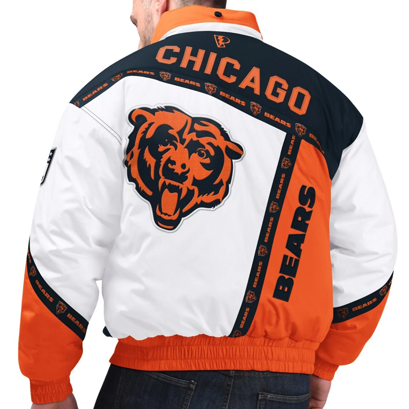 Navy NFL Chicago Bears Pro Player Tape Hoodie Jacket