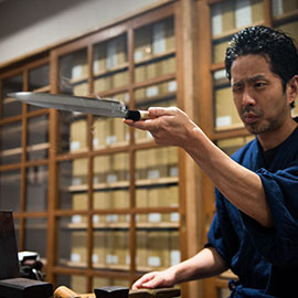 刀心 本焼】 切付刺身包丁 | 包丁通販なら明治33年創業の大阪 堺の實光