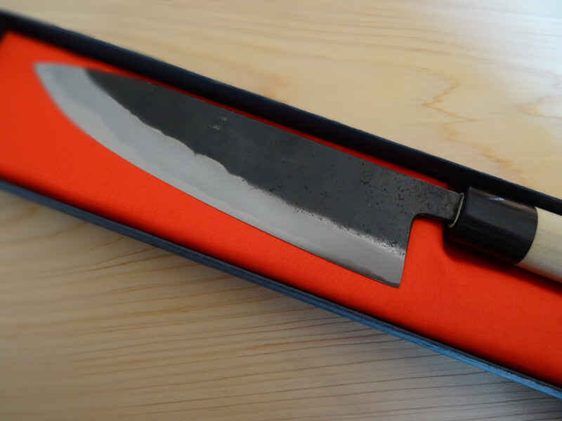 岩井刃物製 越前打ち刃物 無銘 本鍛造 牛刀包丁 青紙鋼 EZ001 - Just