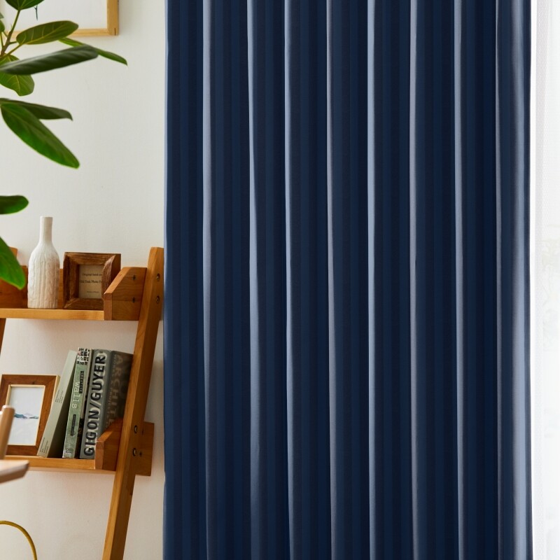 タテストライプ カーテン JE-19231R ネイビー ｜ジャストカーテン