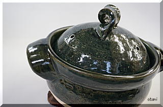 信楽焼3合ご飯鍋耐熱土鍋織部色の販売