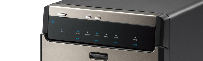 最大で14TB×4台を搭載可能なUSB3.2(Gen2)に対応した4BAY(NonRAID)のHDD