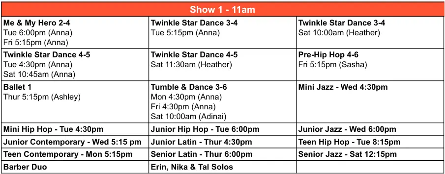 Winter Showcase Info | LaVida Dance Studio