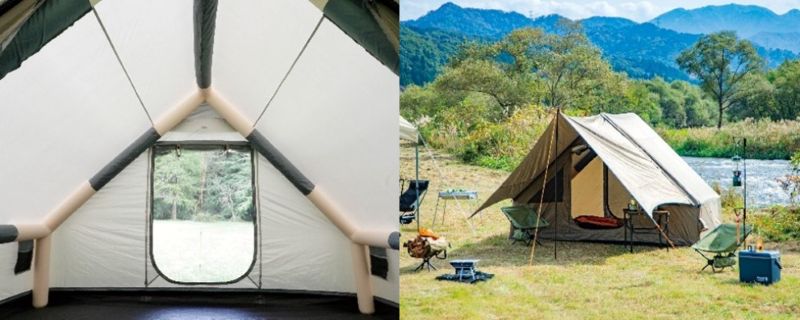 なんと“60秒”で設営可能！タープが付属するエアーフレームテントなど