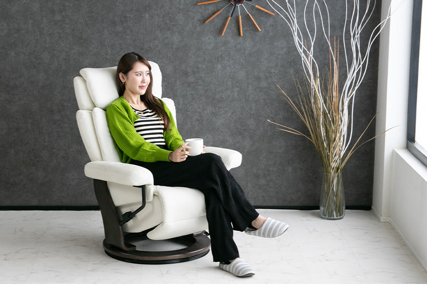 lushroom 電動 リクライニングチェア 回転式 本革 パーソナルチェア 1