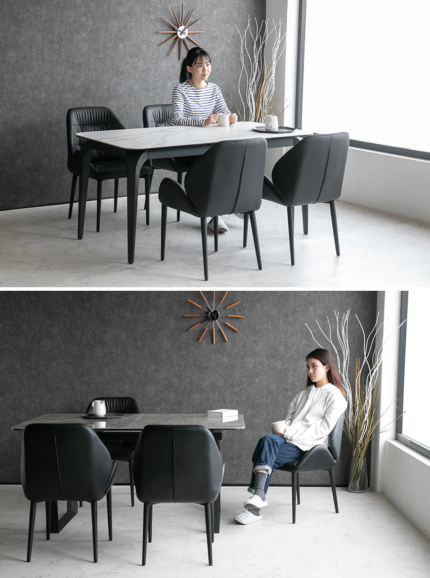 lushroom 【同色2脚/4脚セット】 ダイニングチェア レザー 合成皮革