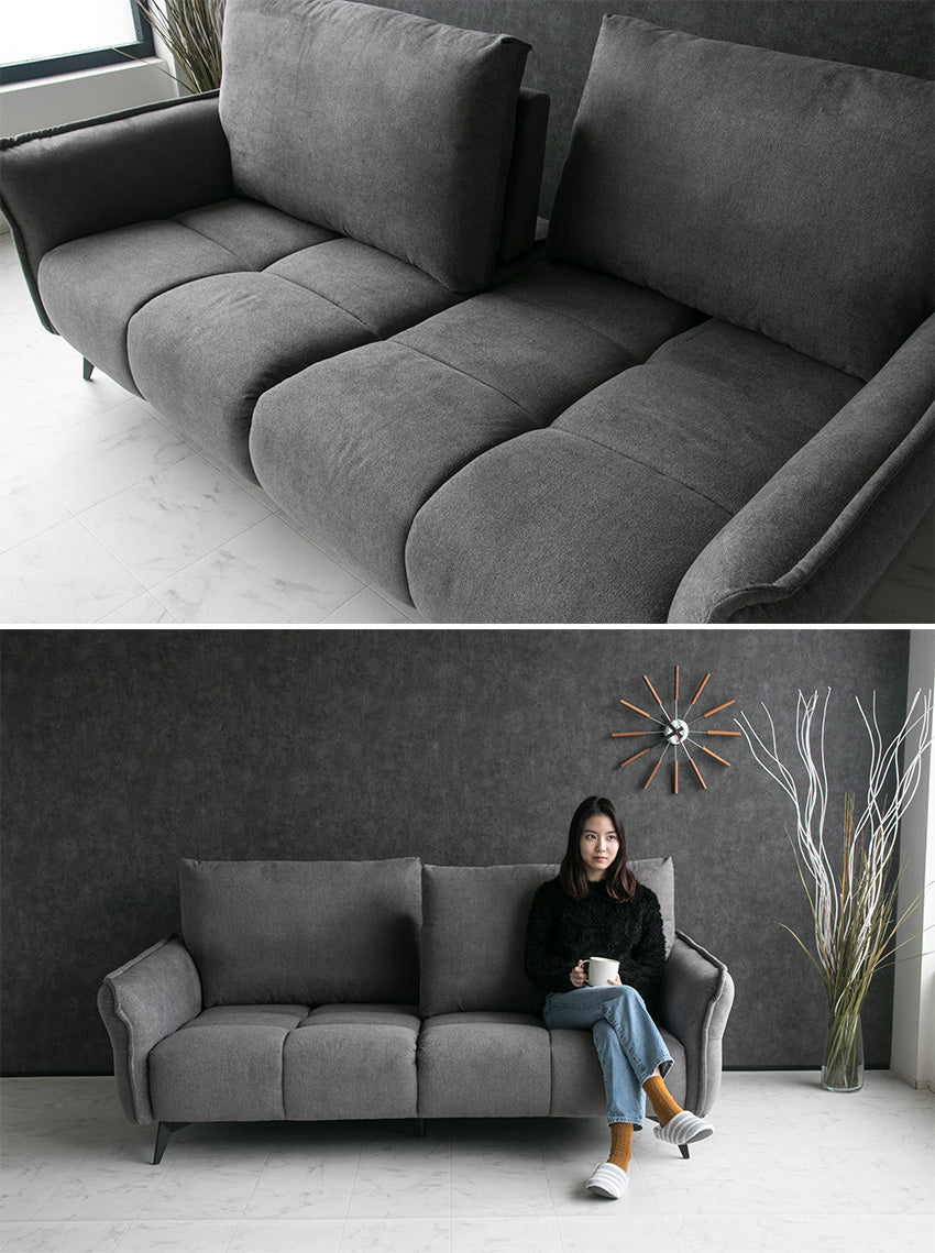 lushroom ソファ 背もたれ可動式 2人掛け 3人掛け ファブリック