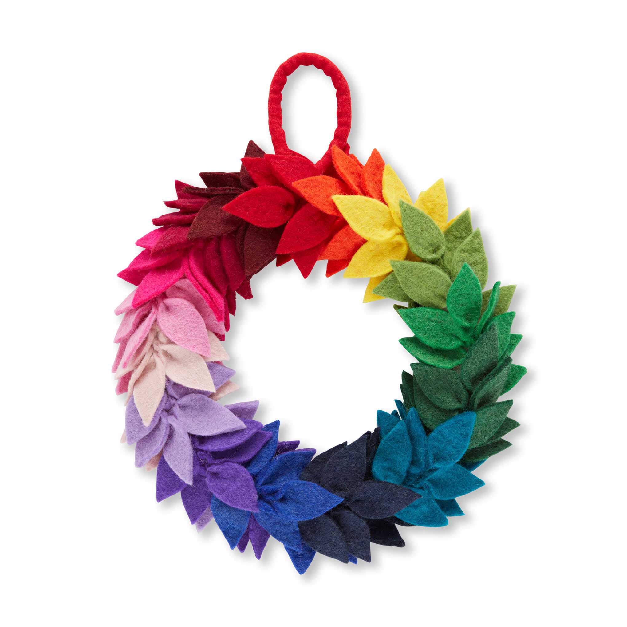 カラフル フェルト リーフ リース(カラフル フェルト リーフ リース