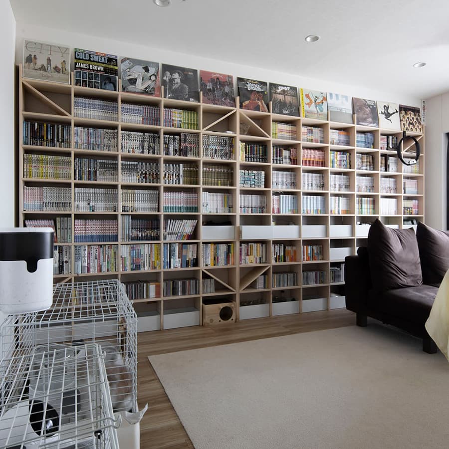 壁一面のA5判本棚 奥行180mm|本棚の通販はマルゲリータ