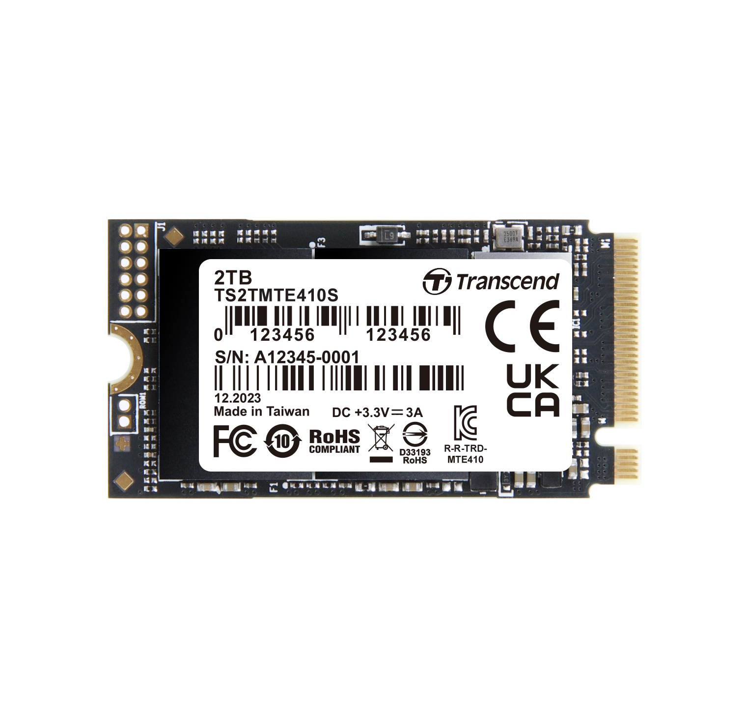 2TB Transcend 410S NVMe PCIe 4.0 M.2 2242 Gen4 x4 Internal SSD