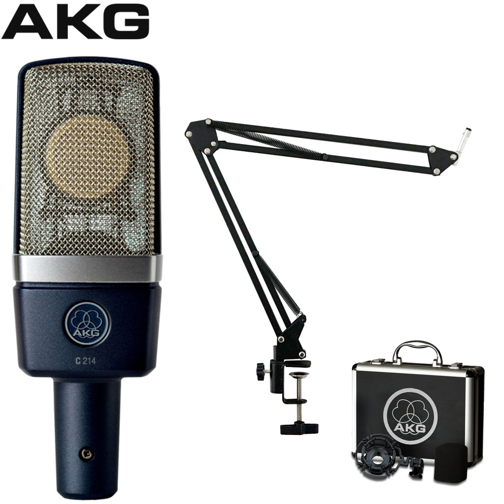 AKG コンデンサーマイク C214 (デスクアームマイクスタンドセット
