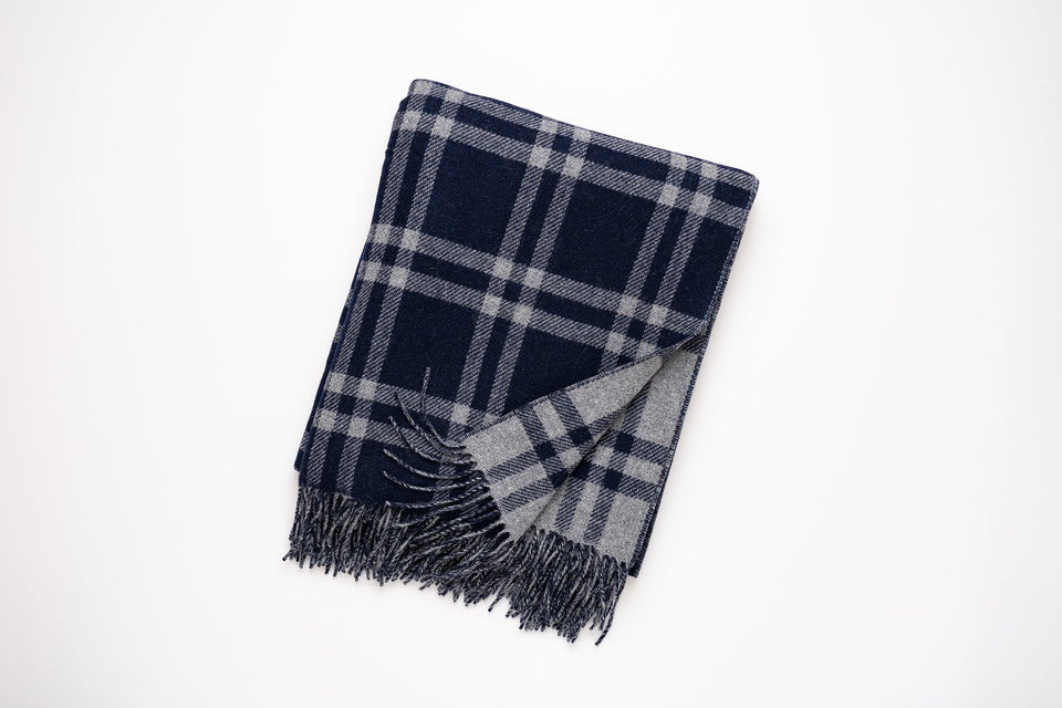 買えないブランケット】 ReBirth WOOL ブランケット/チェック柄