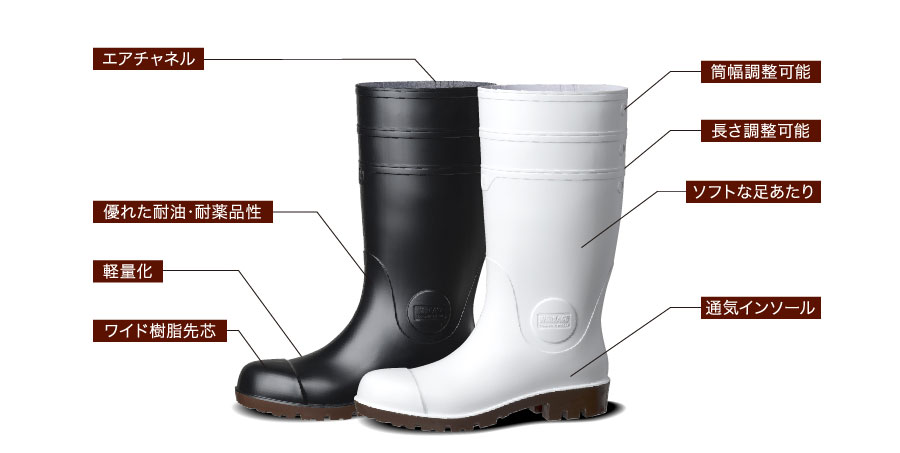 ハードに動ける安全長靴 NW1000スーパー - 安全靴・作業靴はミドリ安全