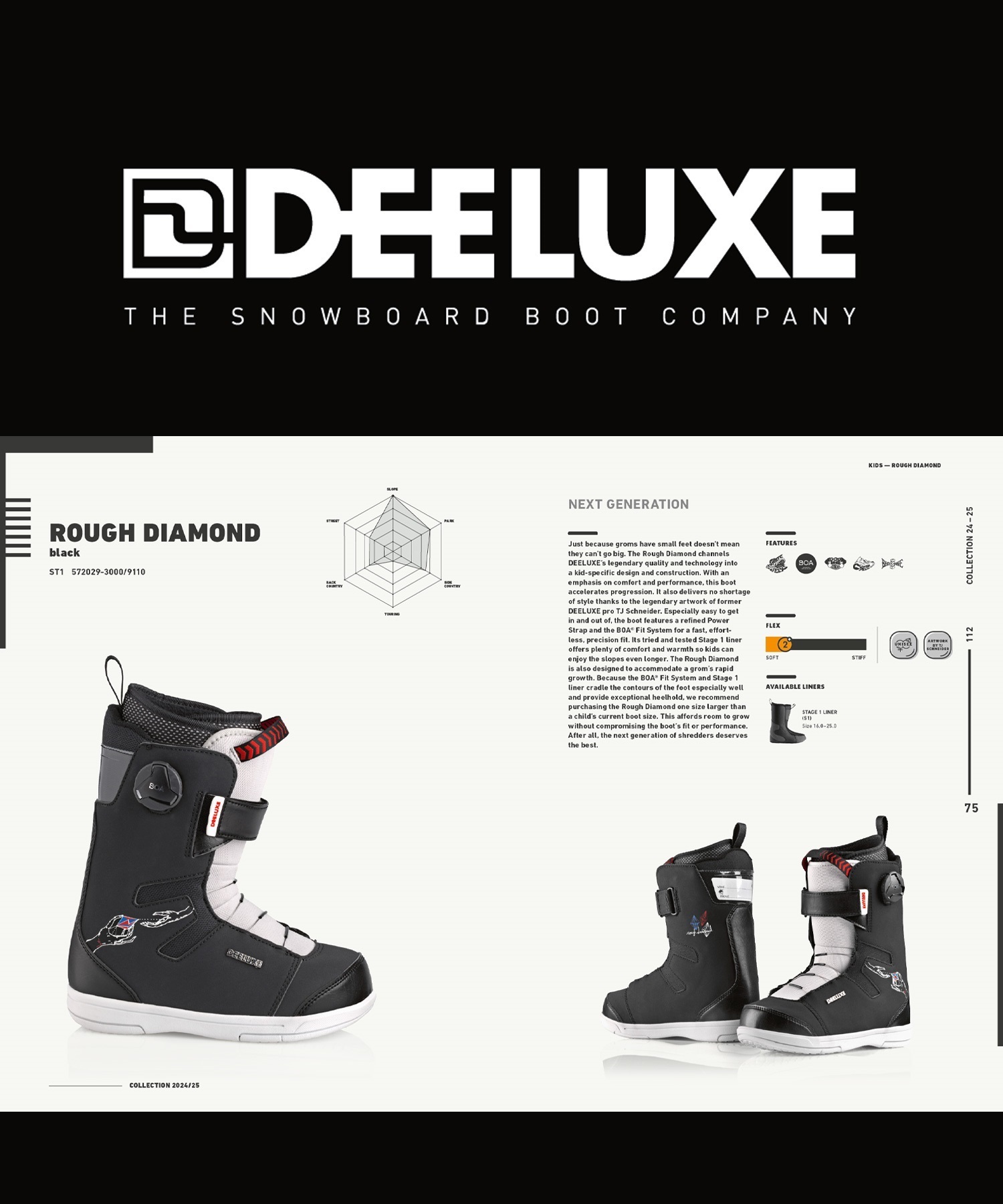 DEELUXE ディーラックス ROUGH DIAMOND JUNIOR スノーボード ブーツ