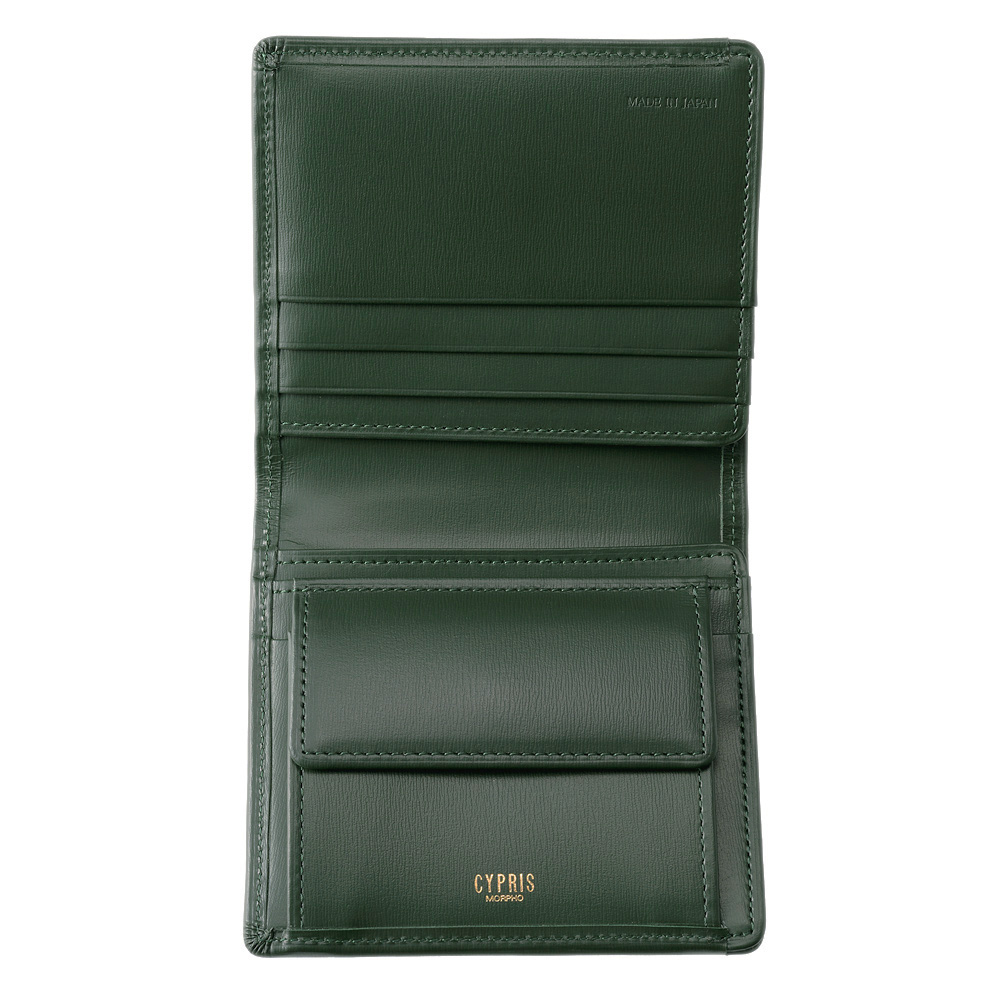 キプリス】コンパクト札入□ボックスカーフ