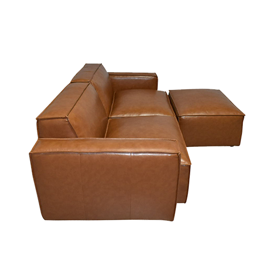 カウチソファZM890【送料・開梱設置無料】ブラウンレザー | NOCE