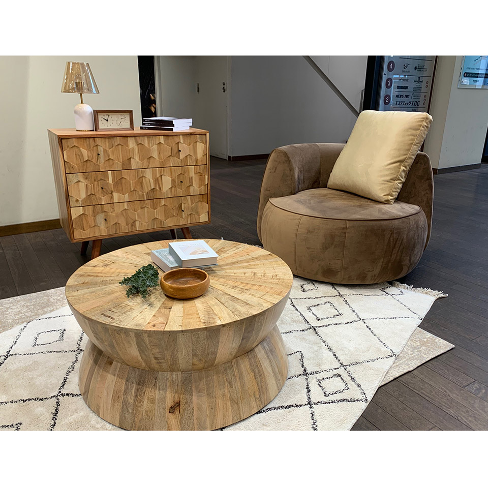 ソファCIRCLE 1人掛け【送料・開梱設置無料】ブラウン/ライトブラウン