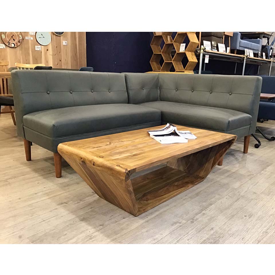 コーナーソファHY9652【送料・開梱設置無料】 NEWライトグリーン