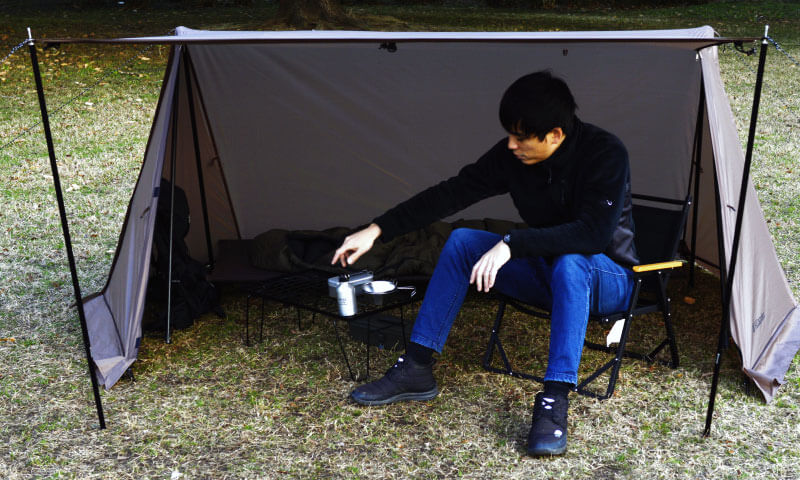 ハイランダー ハンガーフレームシェルター「クロシェト」販売中