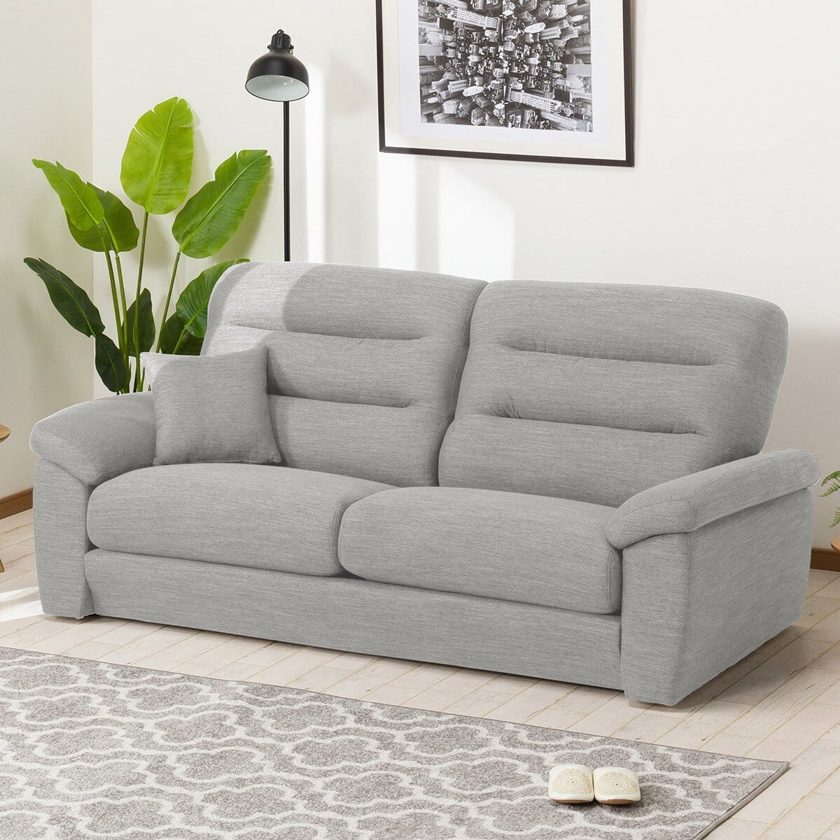 3人掛けソファ 布張りタイプ (NポケットA12 S-LO DR-MGY) | ニトリ