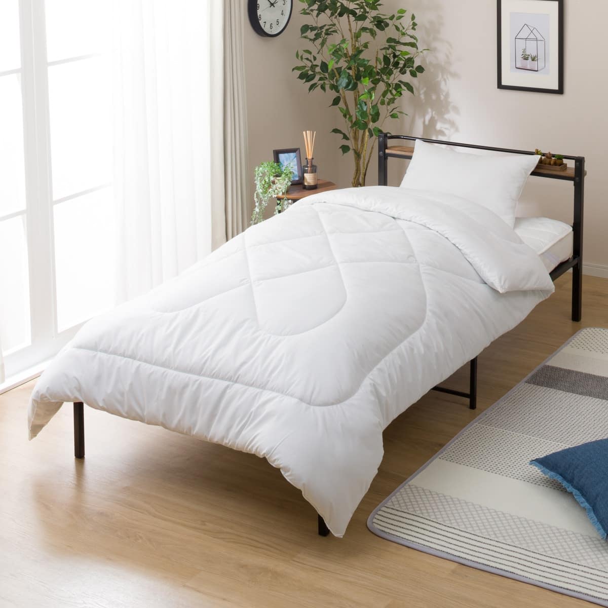 シングルパイプベッド(バジーナC-STN JH BK) | ニトリネット【公式