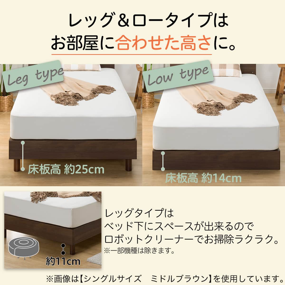 シングルベッドフレーム(NS-001 LEG/LOW すのこ GW) | ニトリネット