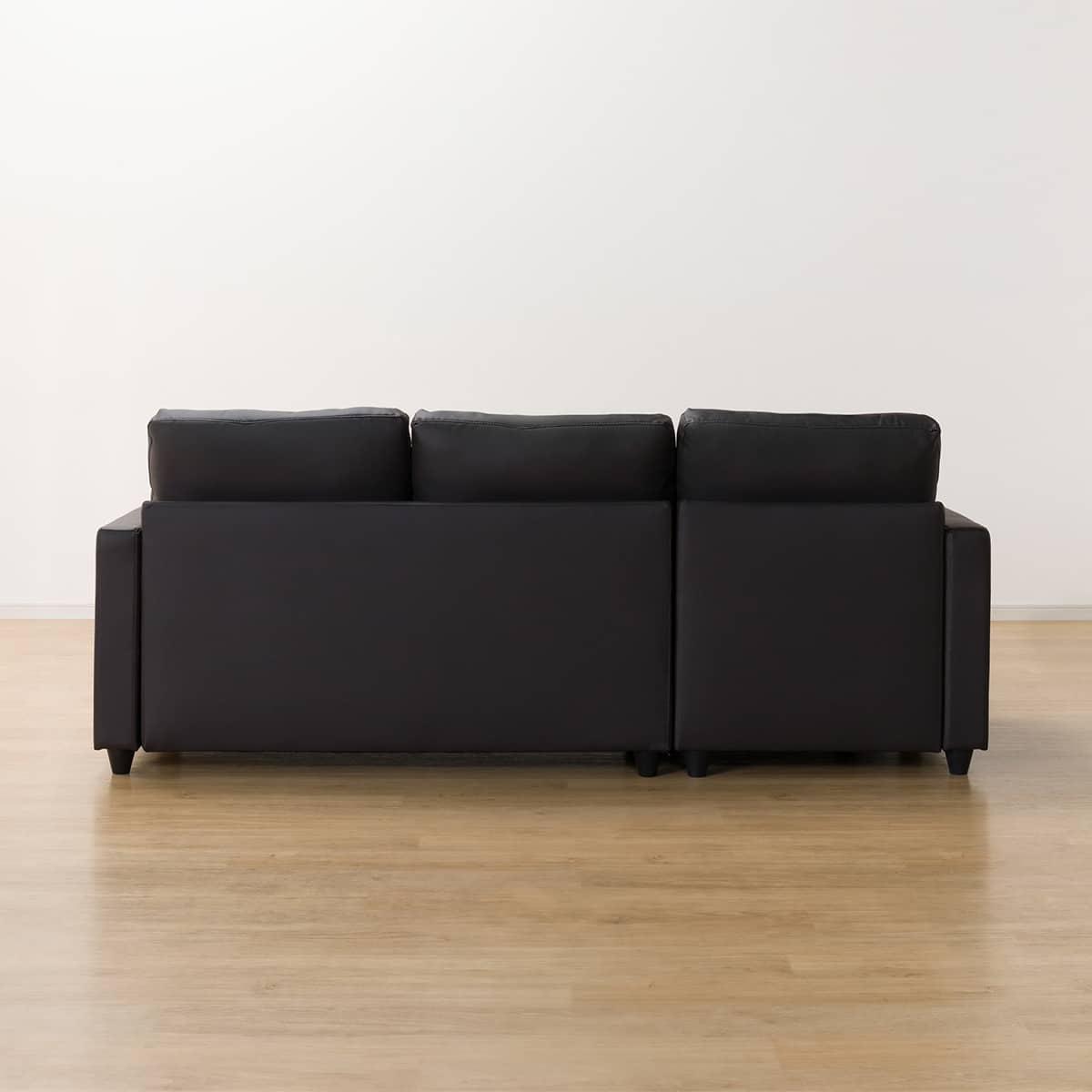 傷・汚れに強い カウチソファ 収納付き 合皮タイプ (ノアーク2 N