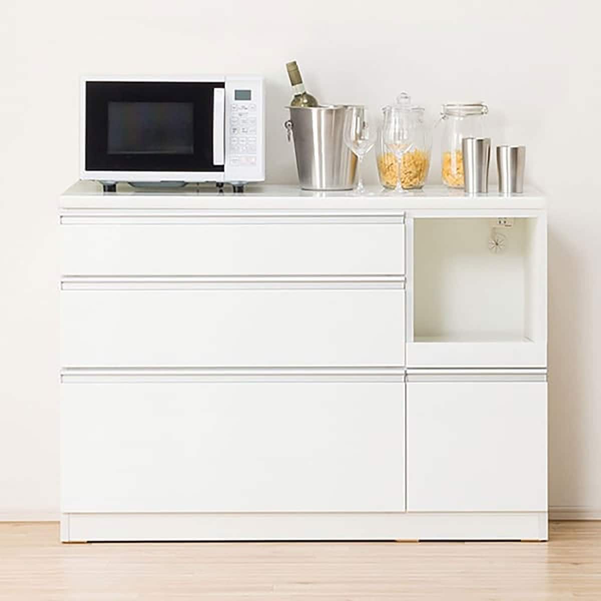 キッチンカウンター(レジューム 120-2QL-R WH) | ニトリネット【公式