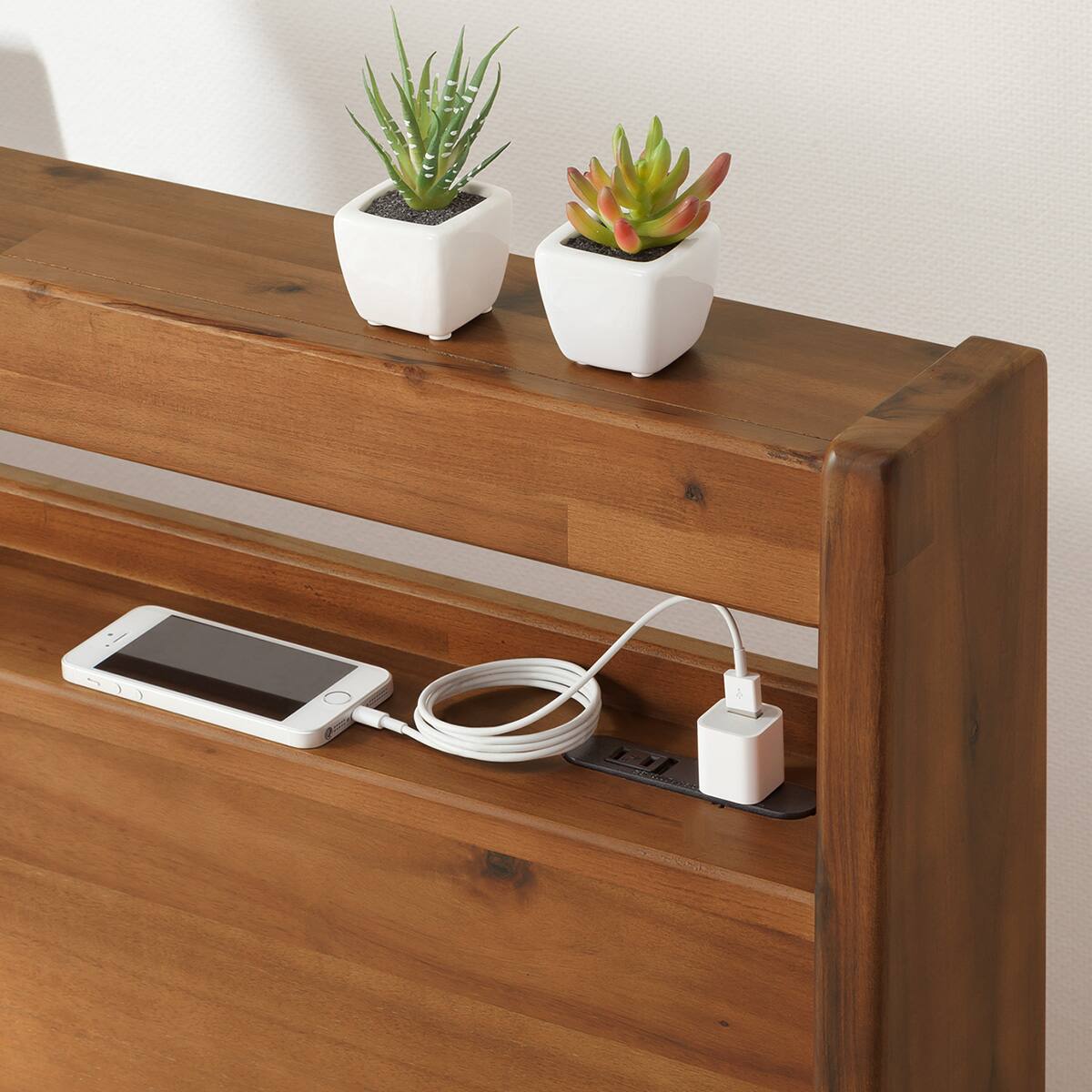 天然木アカシアベッドフレーム(キャビネットフレーム S) | ニトリ