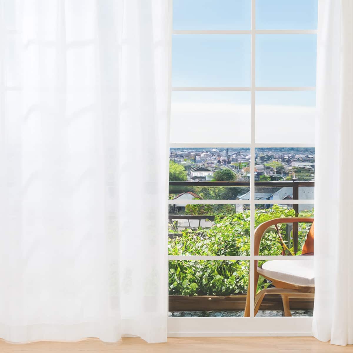 遮熱・ミラー・防汚レースカーテン(ホワイトクリアST2 100X108X2