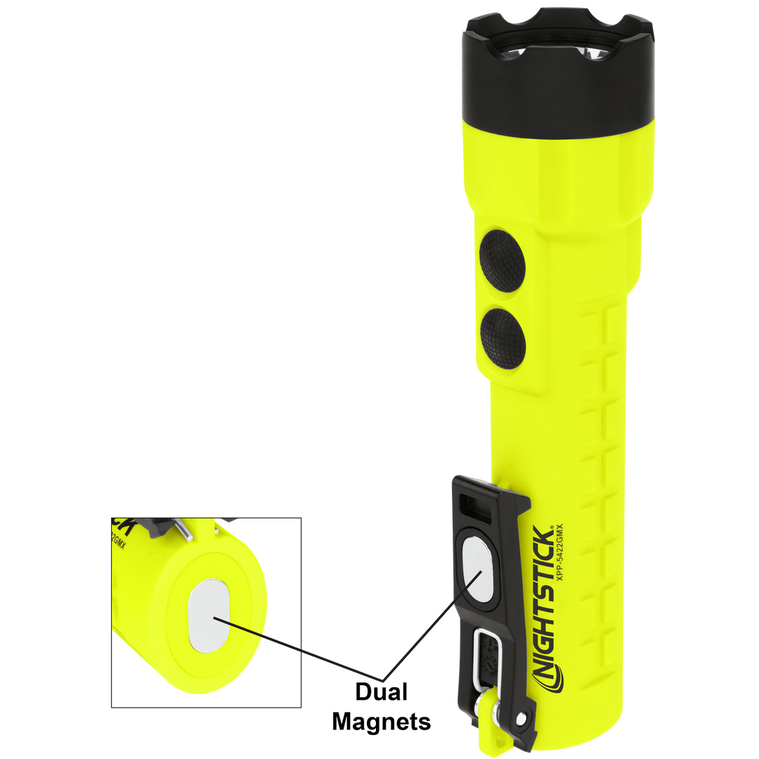 Intrinsically Safe Dual-Light Flashlight w/Dual Magnets