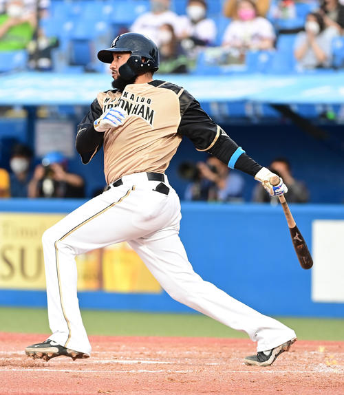 コロナから復帰日本ハム・ロドリゲス来日初安打「眠れない日々過ごして