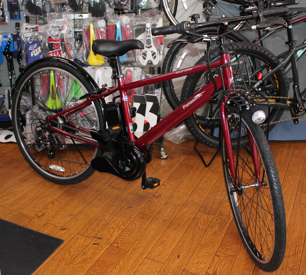 Panasonicの電動アシスト自転車 VELO-STARのワインレッドが入荷いたし