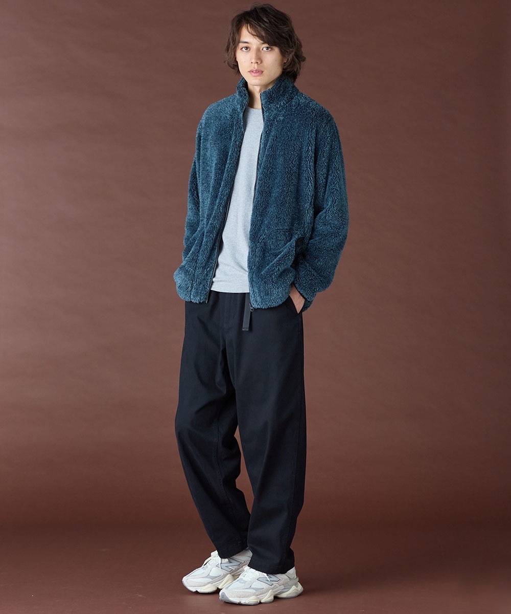 ふわもこボアフリーススタンドカラージップブルゾン【大きいサイズ有