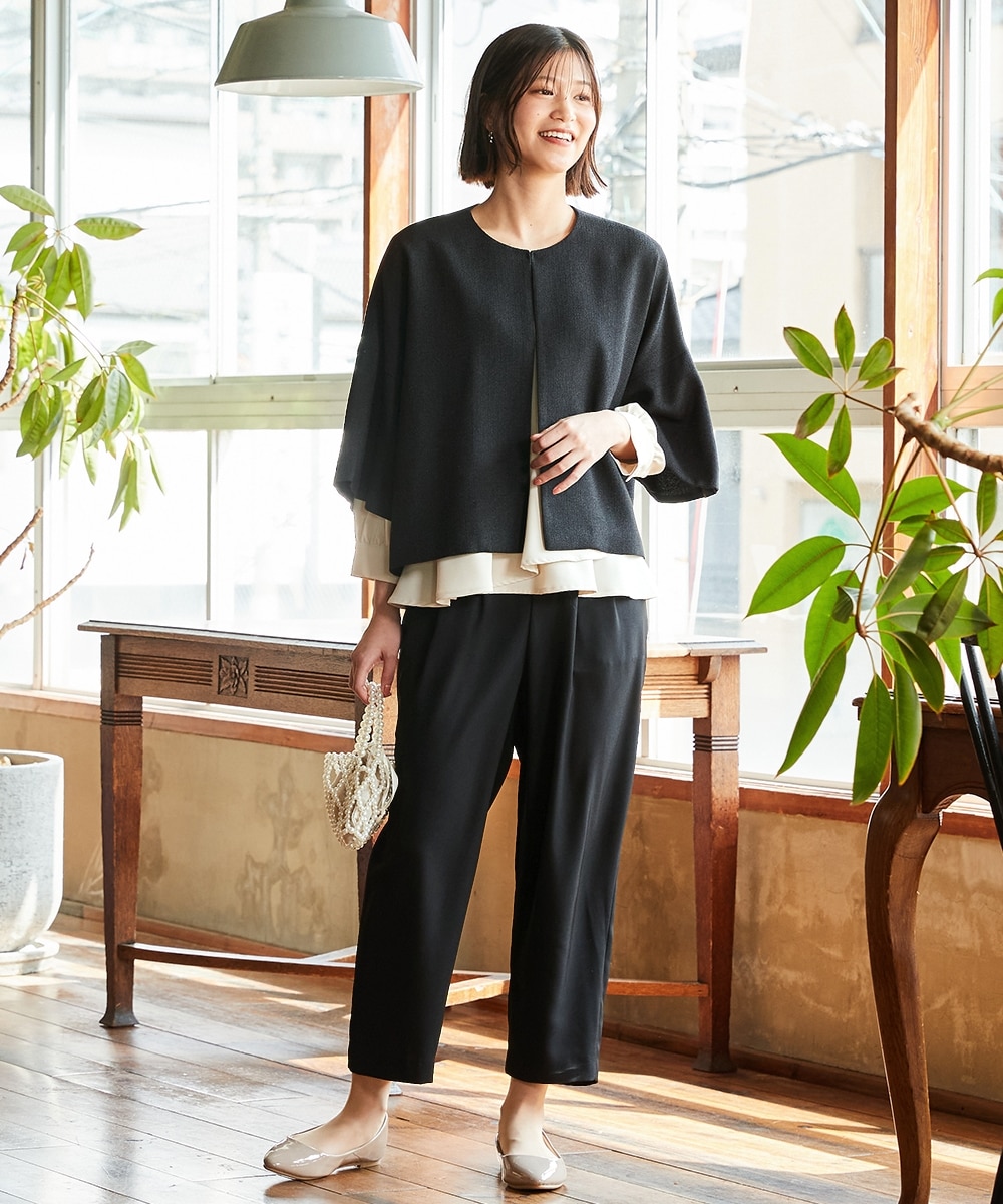 入学式・卒業式・フォーマル】ナチュラルフレアジャケットパンツスーツ