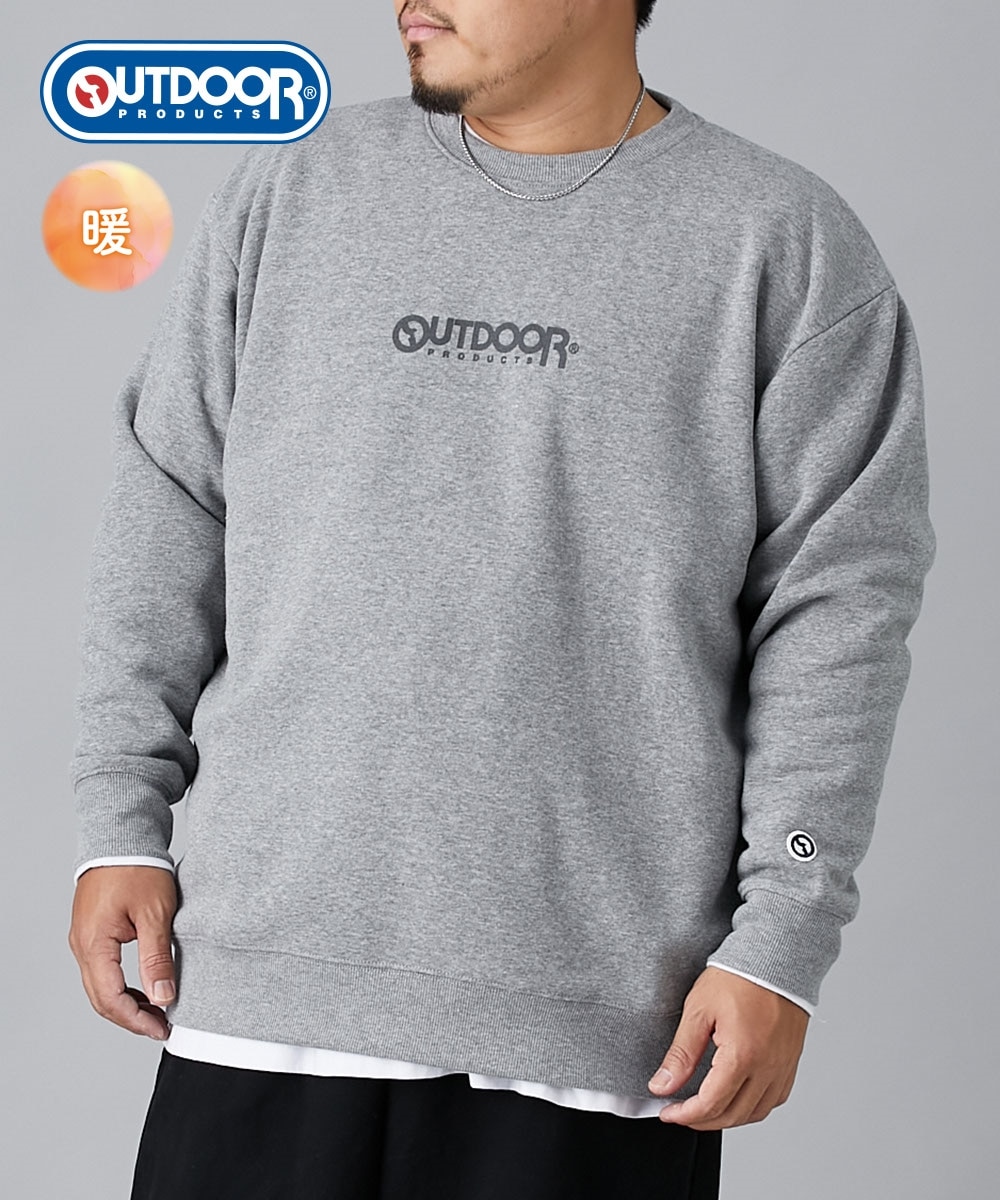 裏起毛ワンポイントクルーネックトレーナー アウトドアプロダクツ