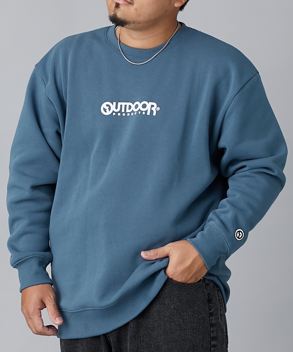 裏起毛ワンポイントクルーネックトレーナー アウトドアプロダクツ