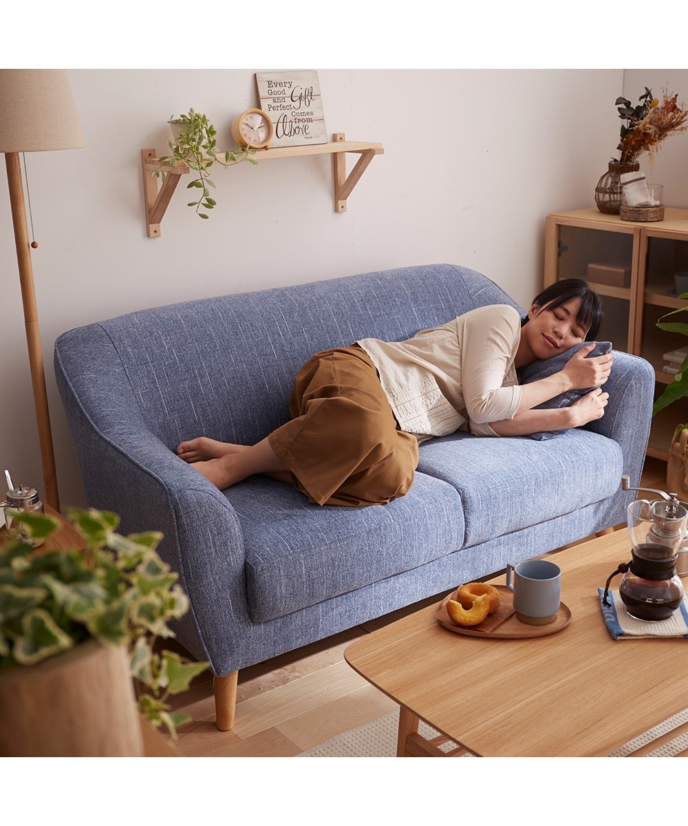 2人掛け]ソファ｜開梱設置サービス付き クッション付き 北欧風 通販