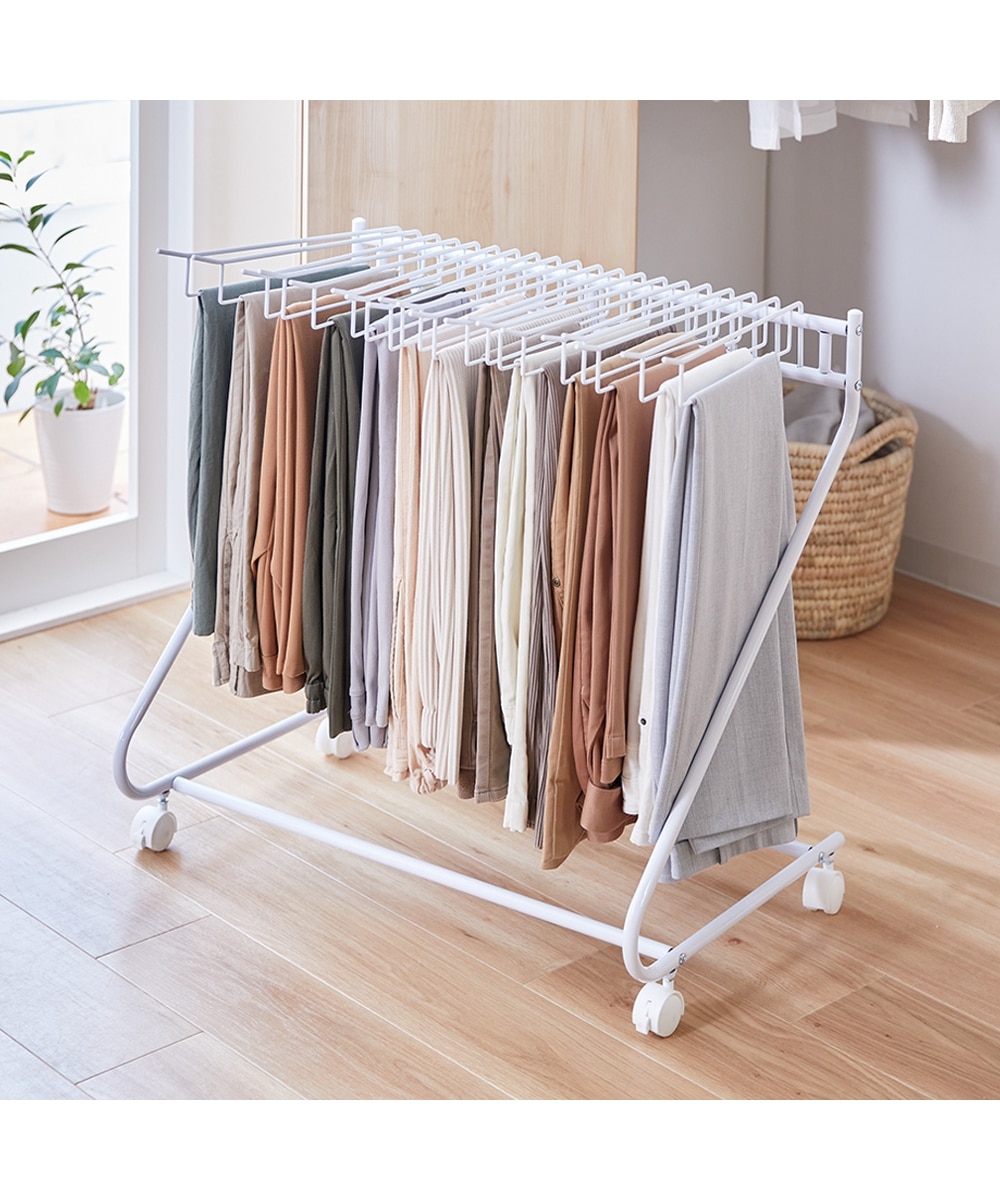 20本掛けられるスラックスハンガー 通販【ニッセン】