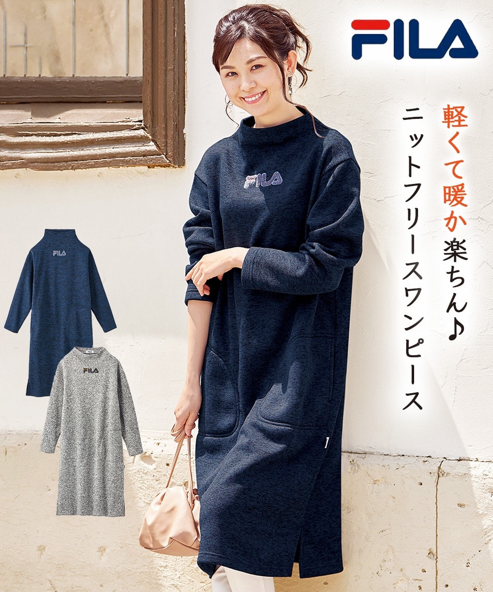 FILA＞そのままお出かけニットフリースワンピース 通販【ニッセン】