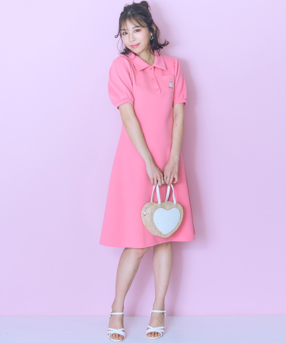 大きいサイズ＞キャット刺しゅうポロワンピース marun 通販【ニッセン】