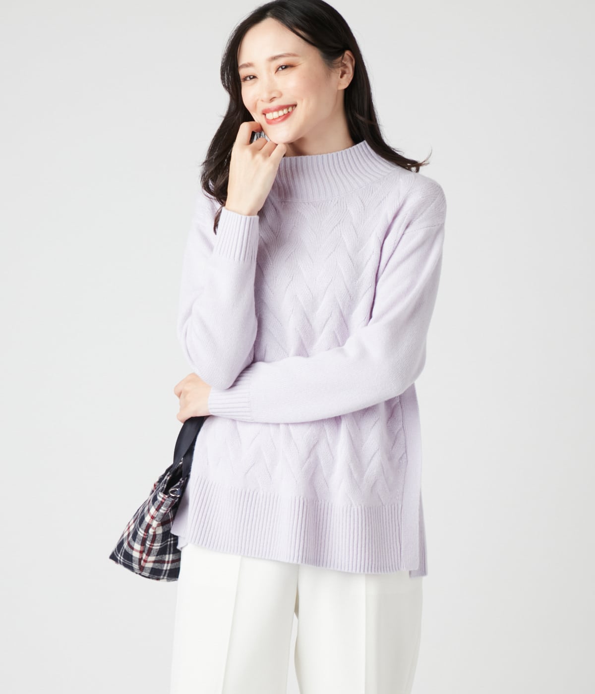 ウールカシミヤ ハイネックニットプルオーバー(71713919-2024