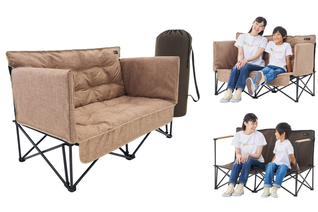 アウトドアライフをより快適に！ ロゴスの2人掛けソファが格別の座り