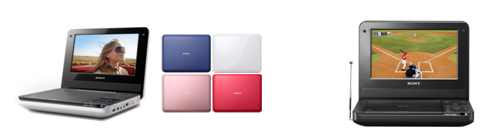 4色から選べるスタイリッシュデザイン 7V型液晶搭載ポータブルDVD