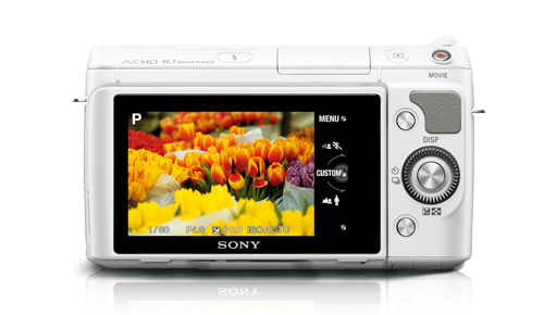 NEX-F3 特長 : 楽しさ広がる自分撮り機能 | デジタル一眼カメラα