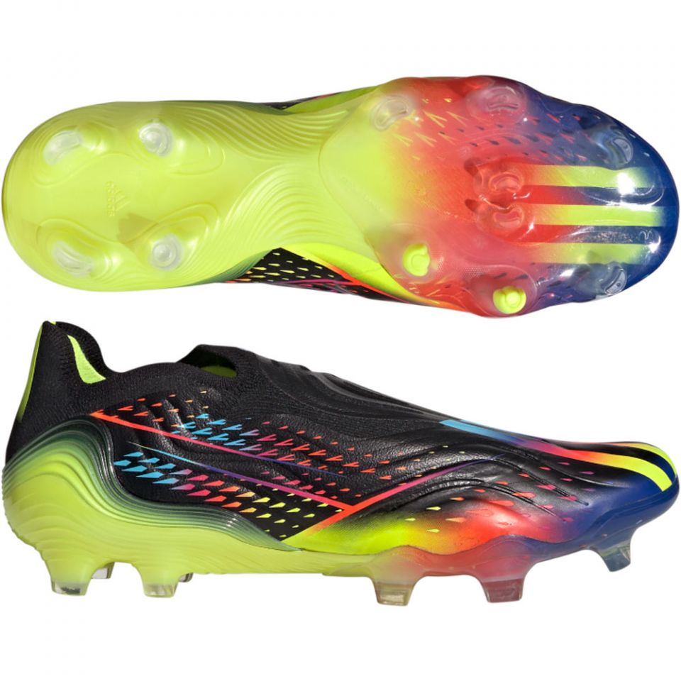 adidas Copa Sense+ Firm Ground Cleats-Core Black/Bright Cyan/Team